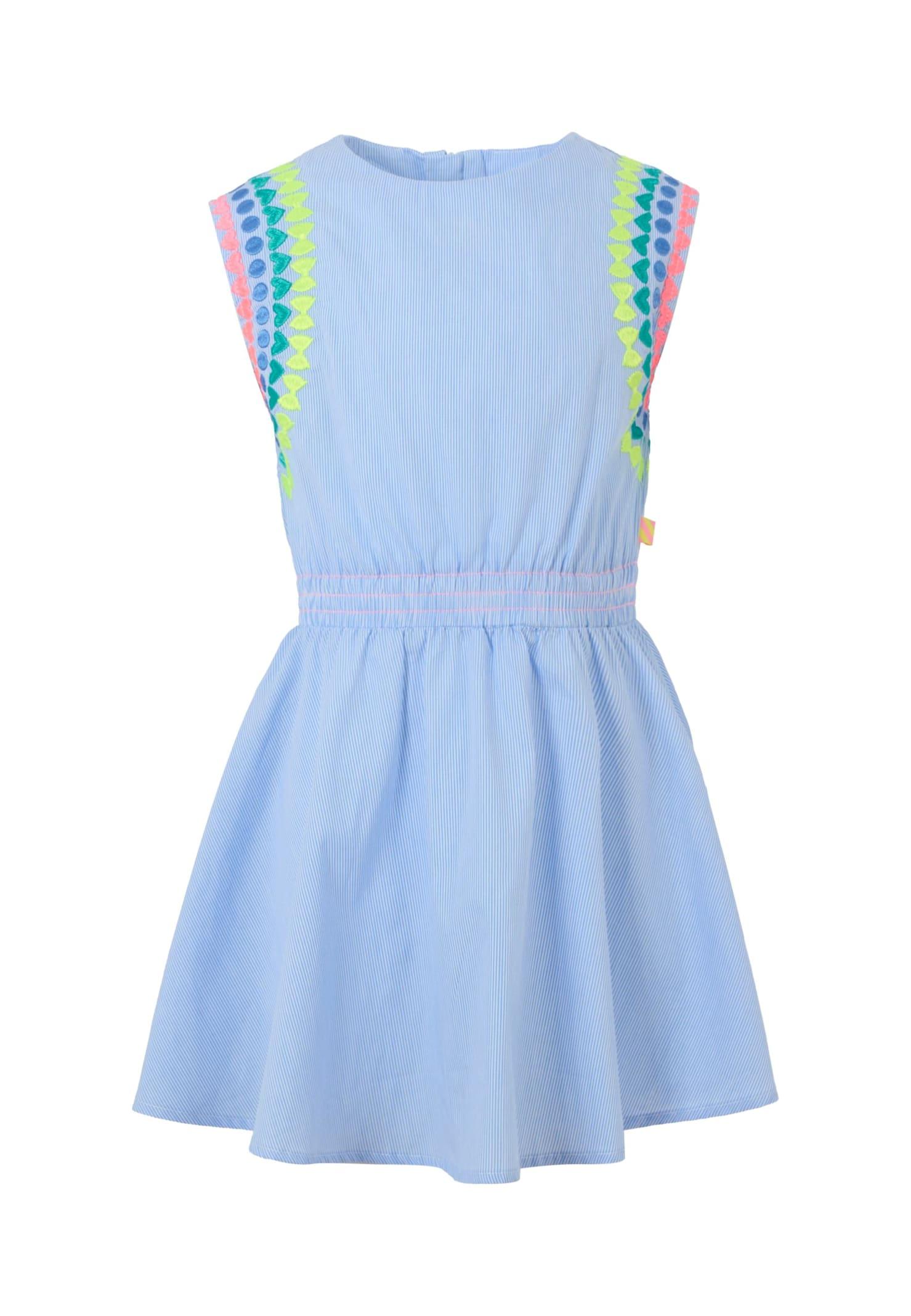 billieblush blue dress for girl with embroidery