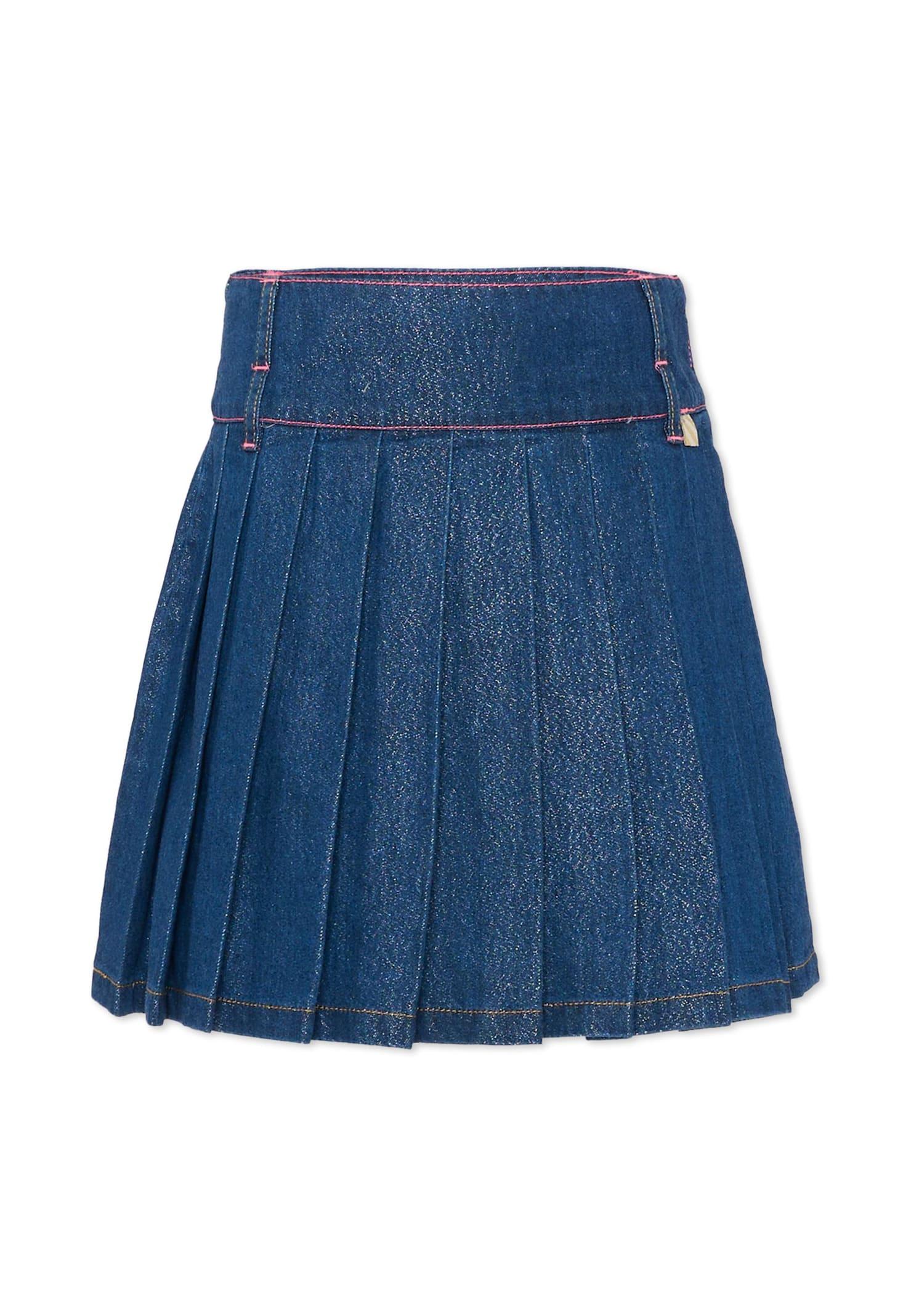 billieblush blue skirt for girl with logo