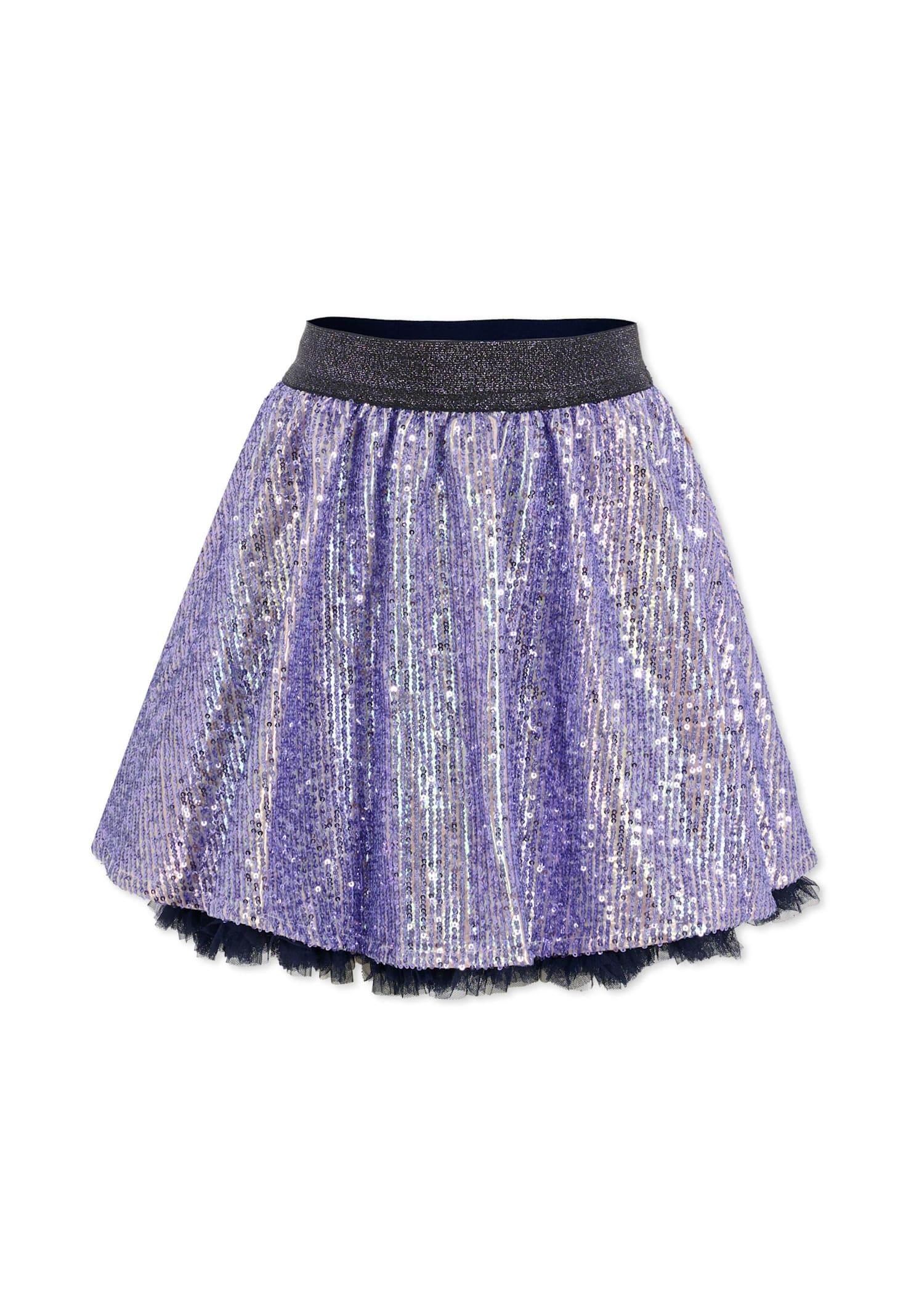 billieblush blue skirt for girl with sequins
