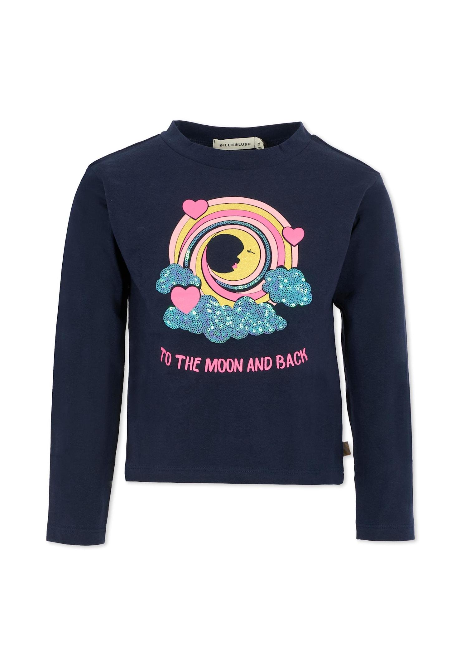 billieblush blue t-shirt for girl with moon