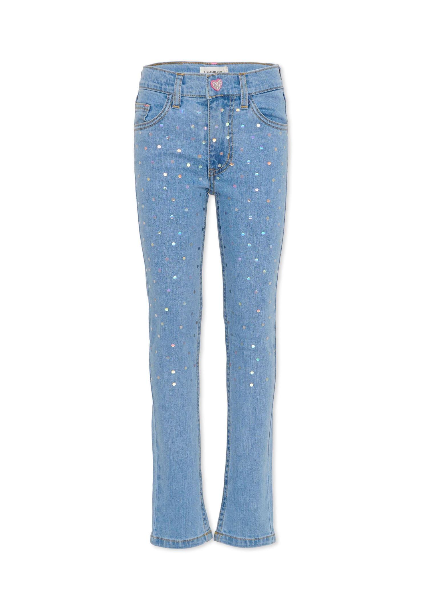 billieblush denim jeans for girl with polka dots