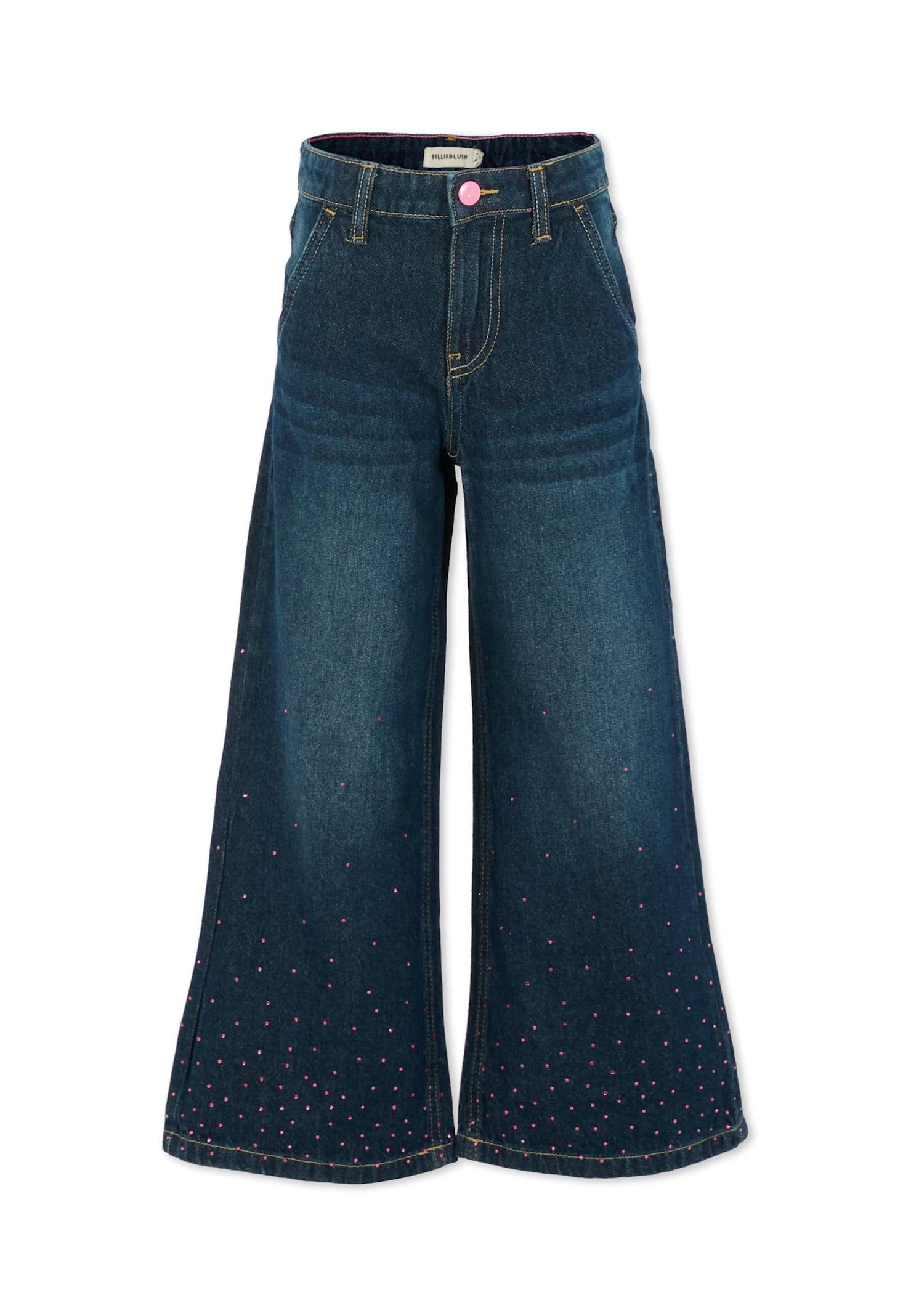 billieblush denim jeans for girl with sequins
