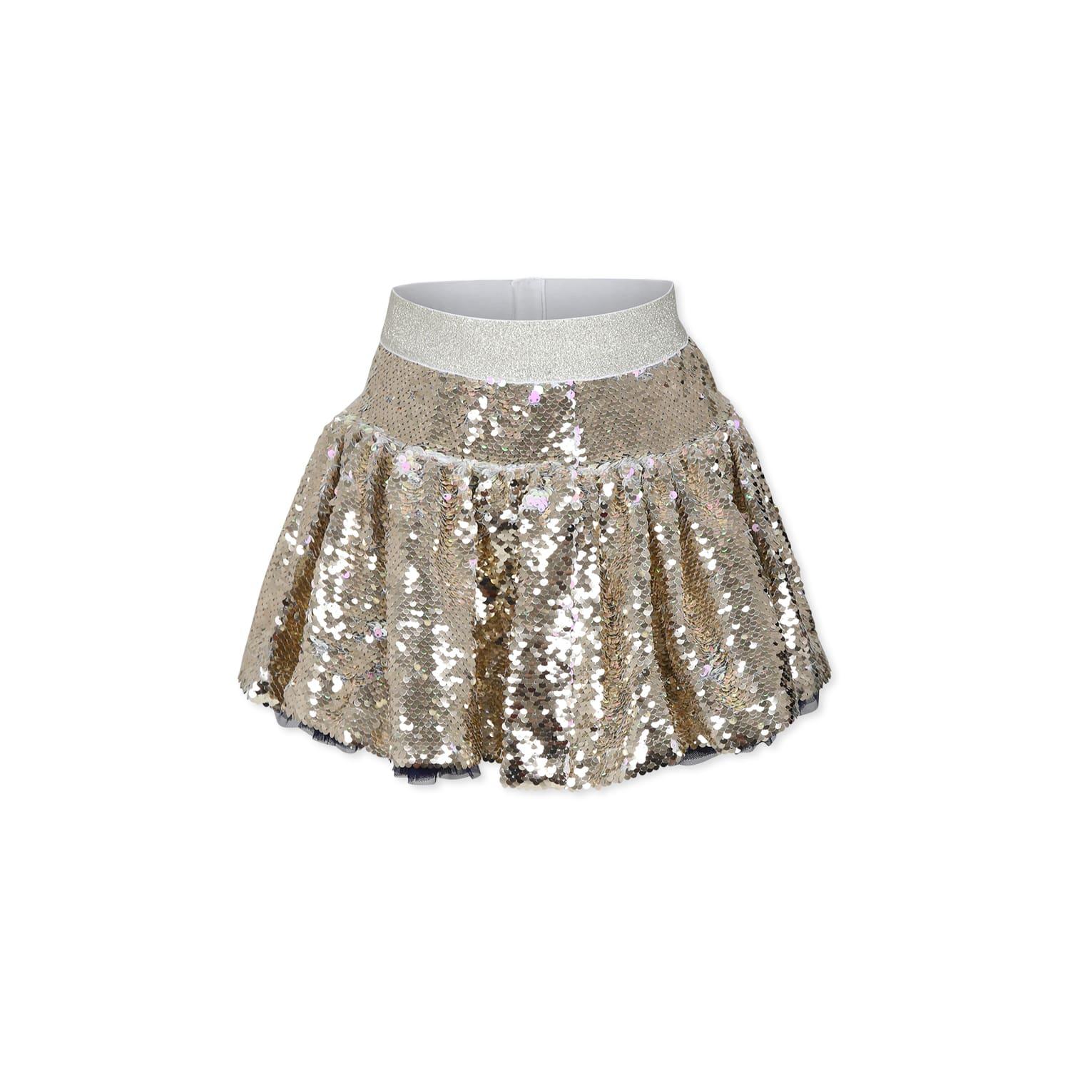 billieblush gold skirt for girl with sequins