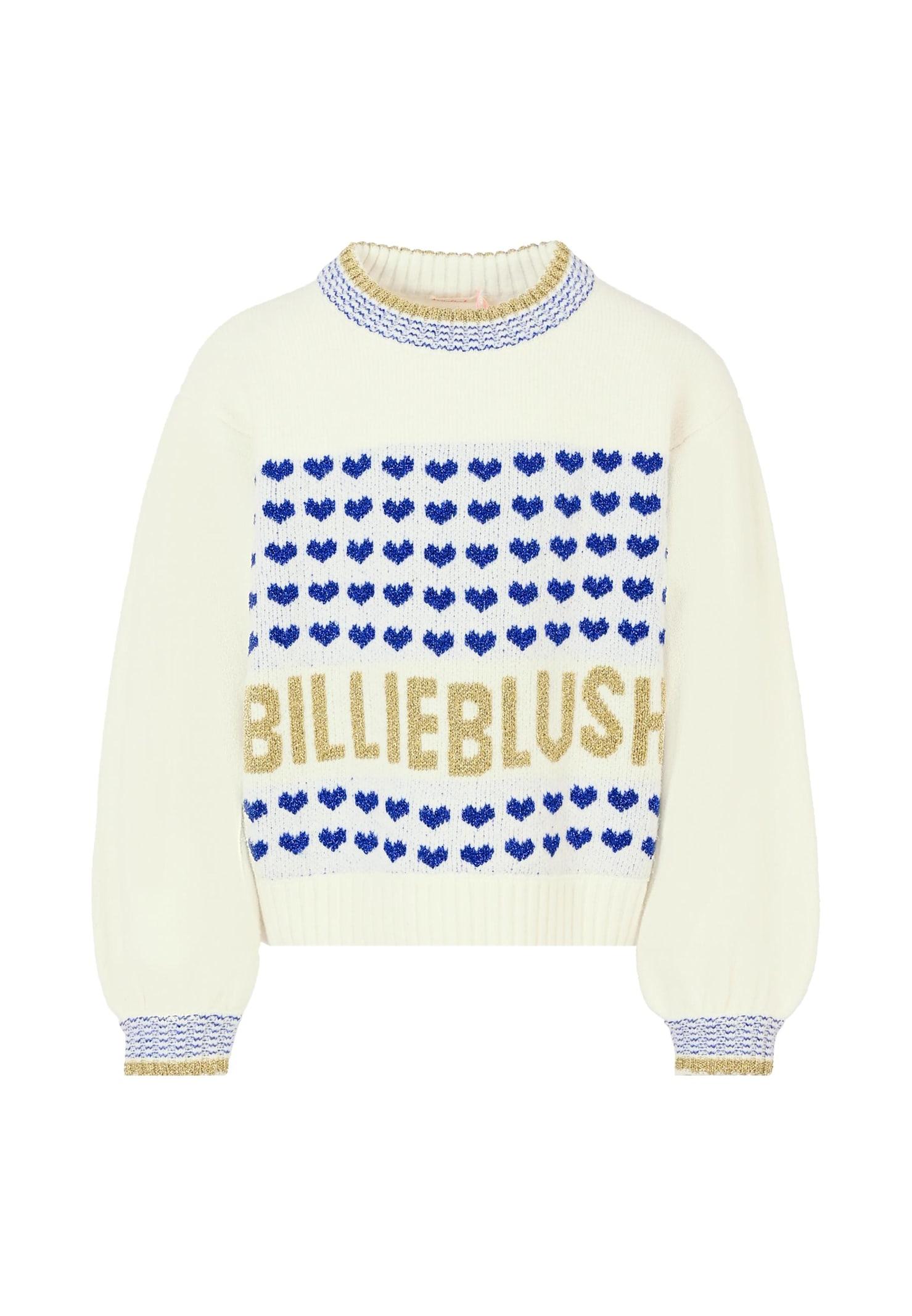 billieblush ivory sweater for girl with logo