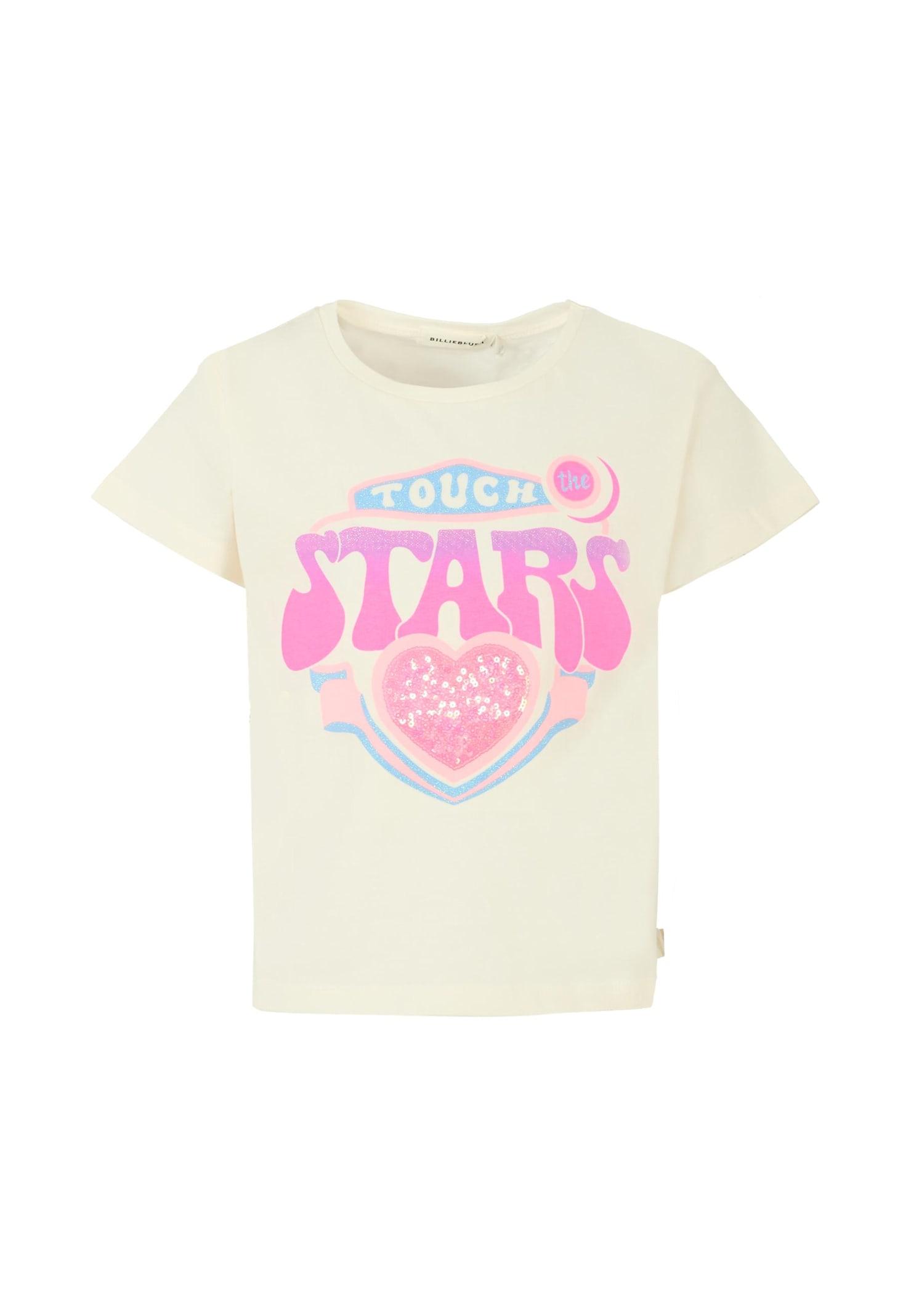 billieblush ivory t-shirt for girl with heart