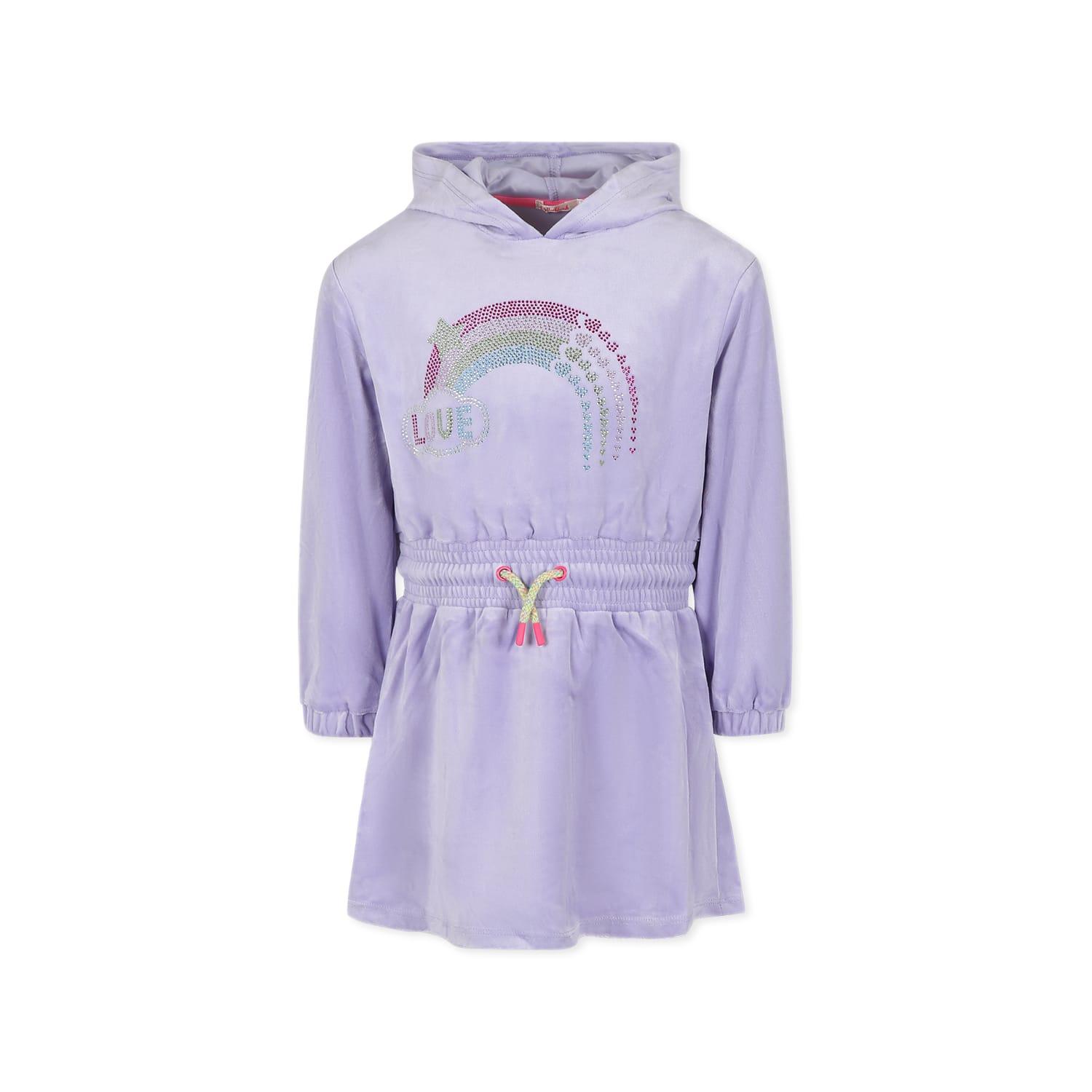 billieblush lilac dress for girl with rainbow