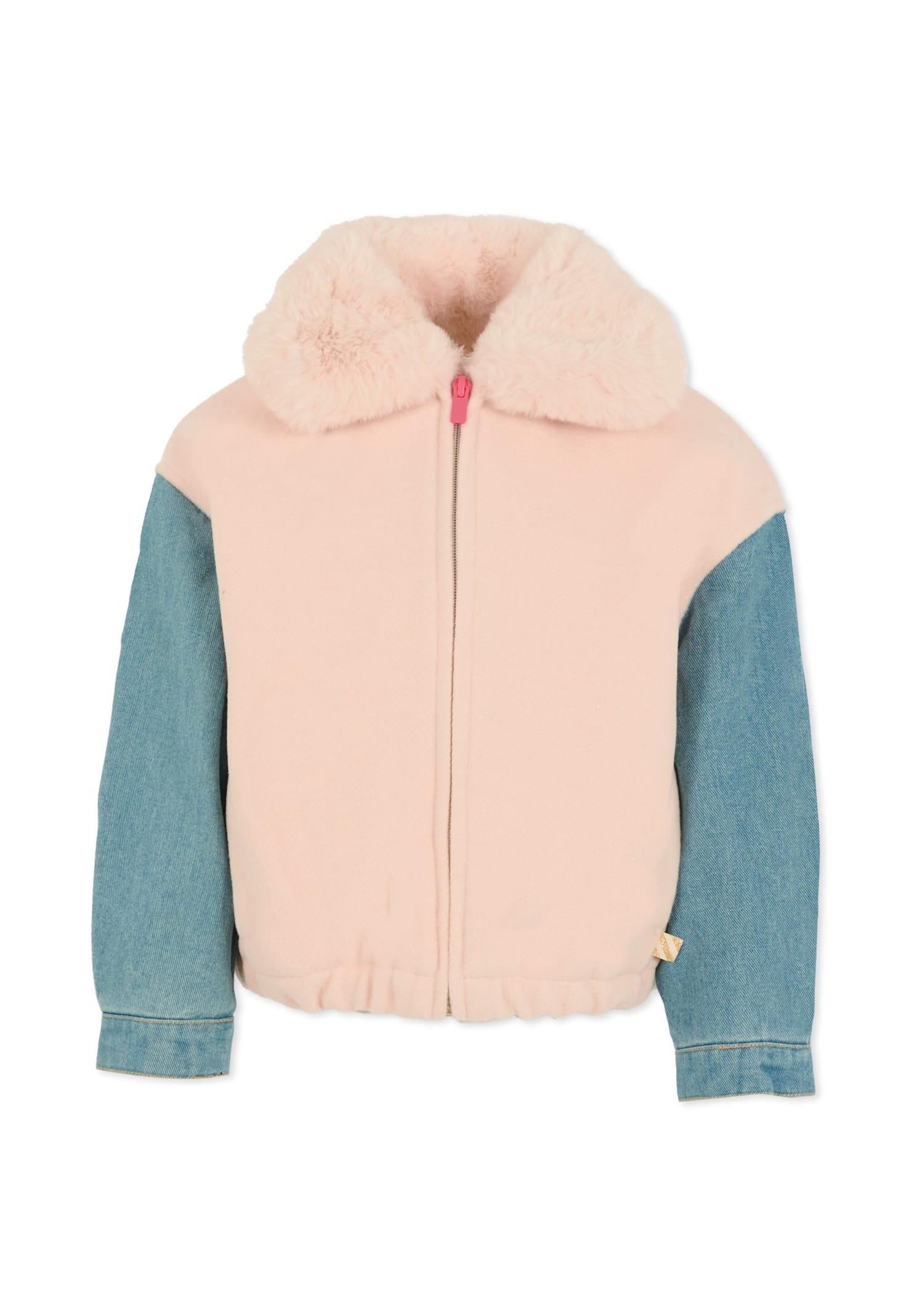 billieblush pink jacket for girl with writing