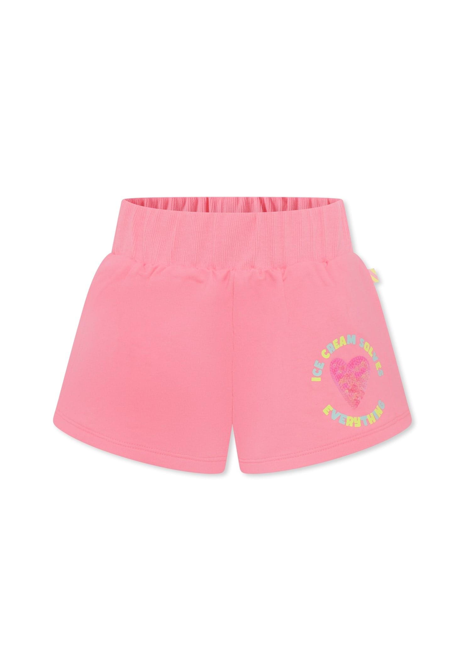 billieblush pink shorts for girl with heart