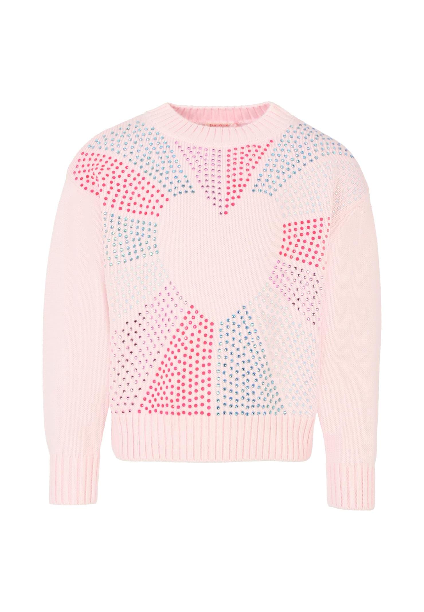 billieblush pink sweater for girl with heart