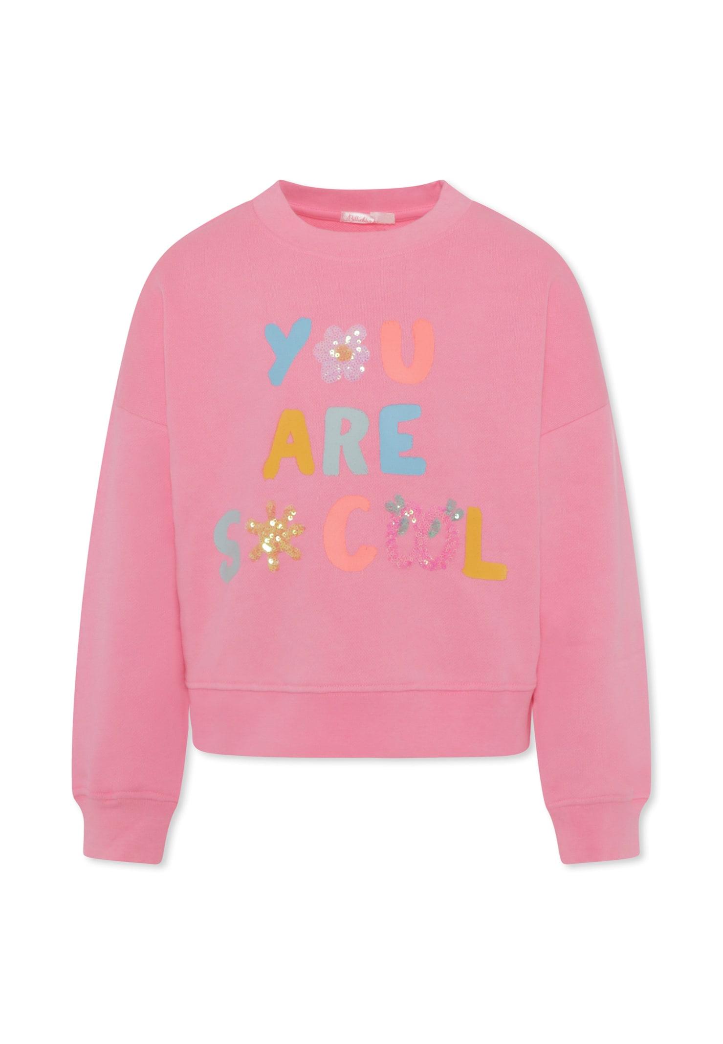 billieblush pink sweatshirt for girl