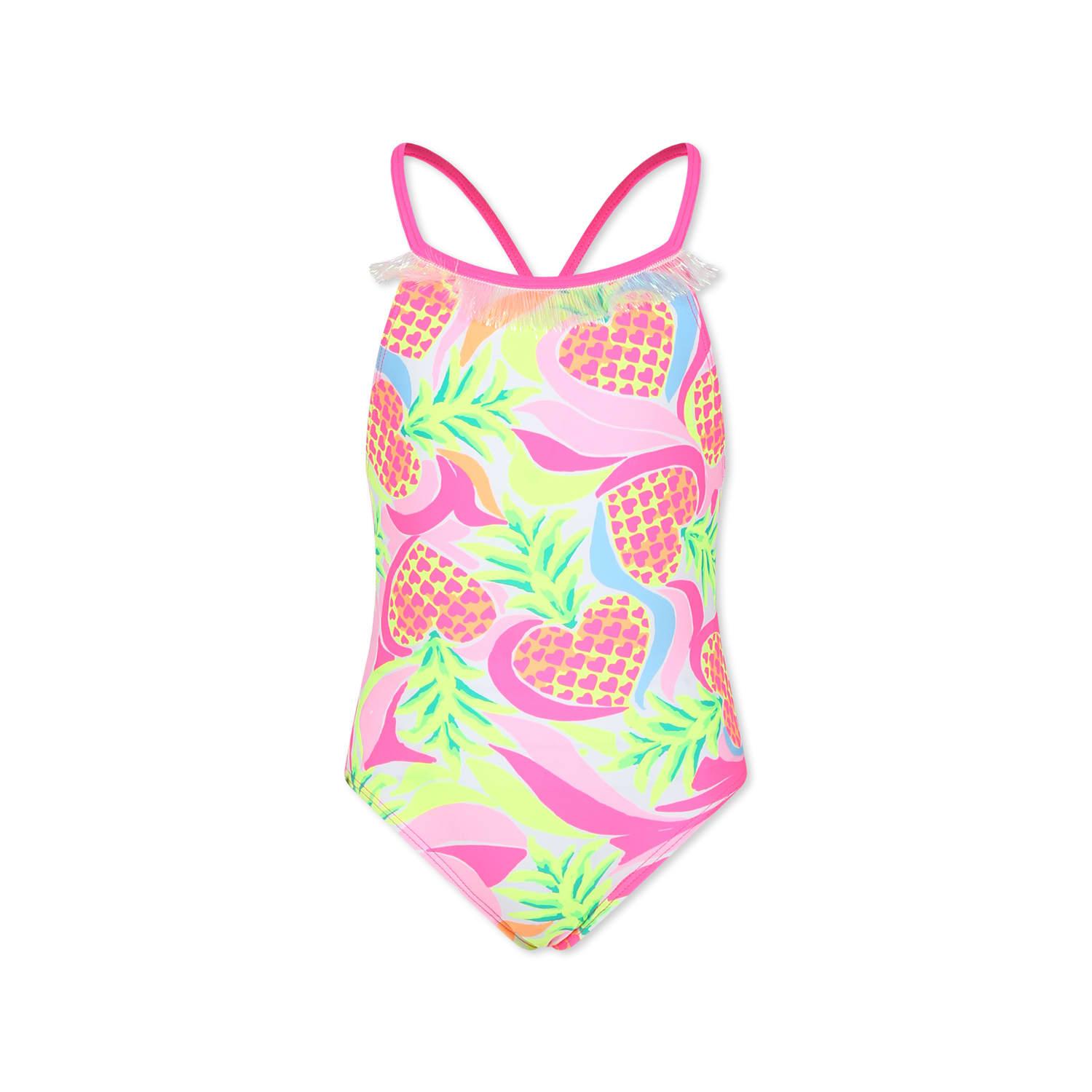 billieblush pink swimsuit for girl with pineapple print