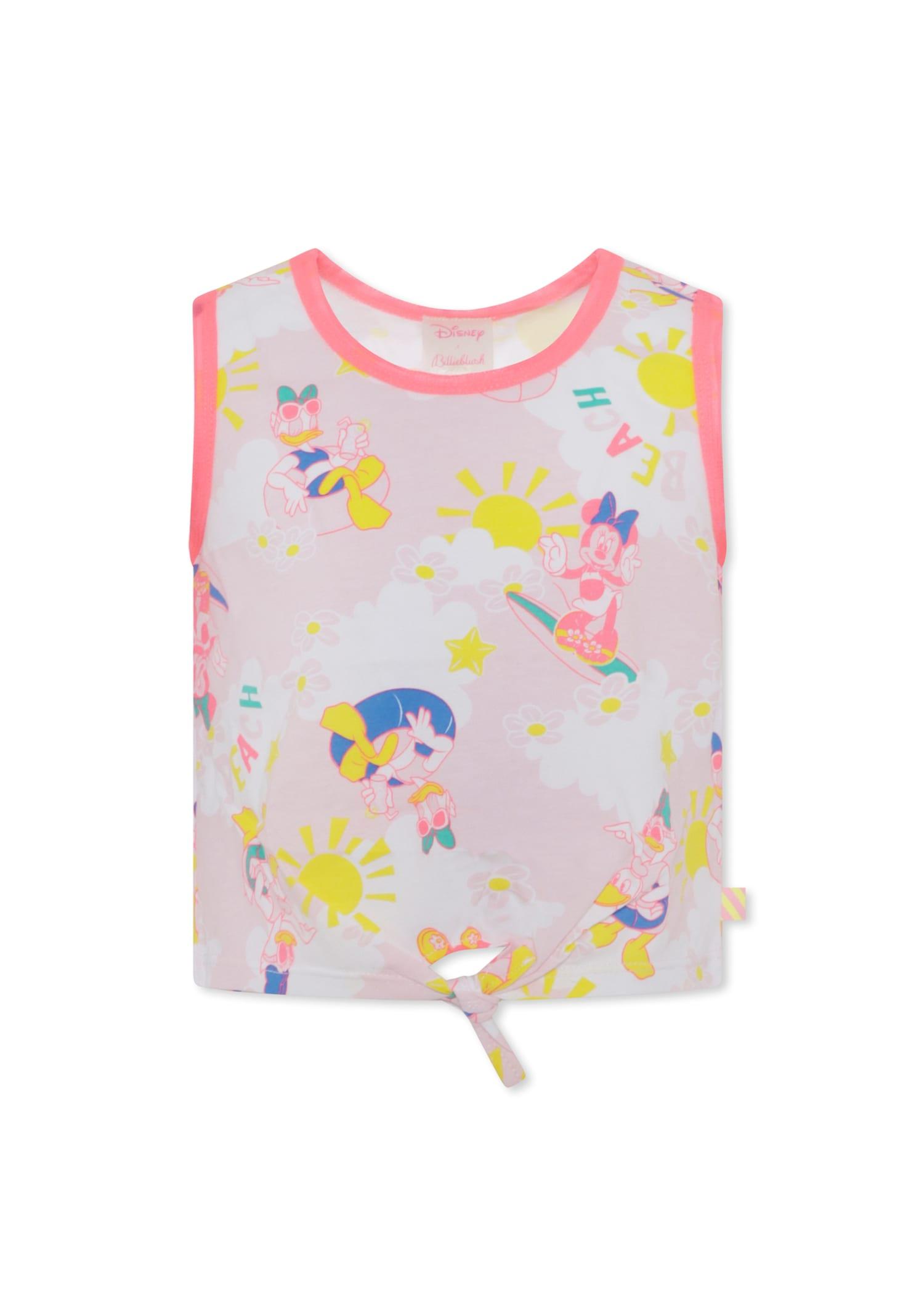billieblush pink tank top for girl with disney print