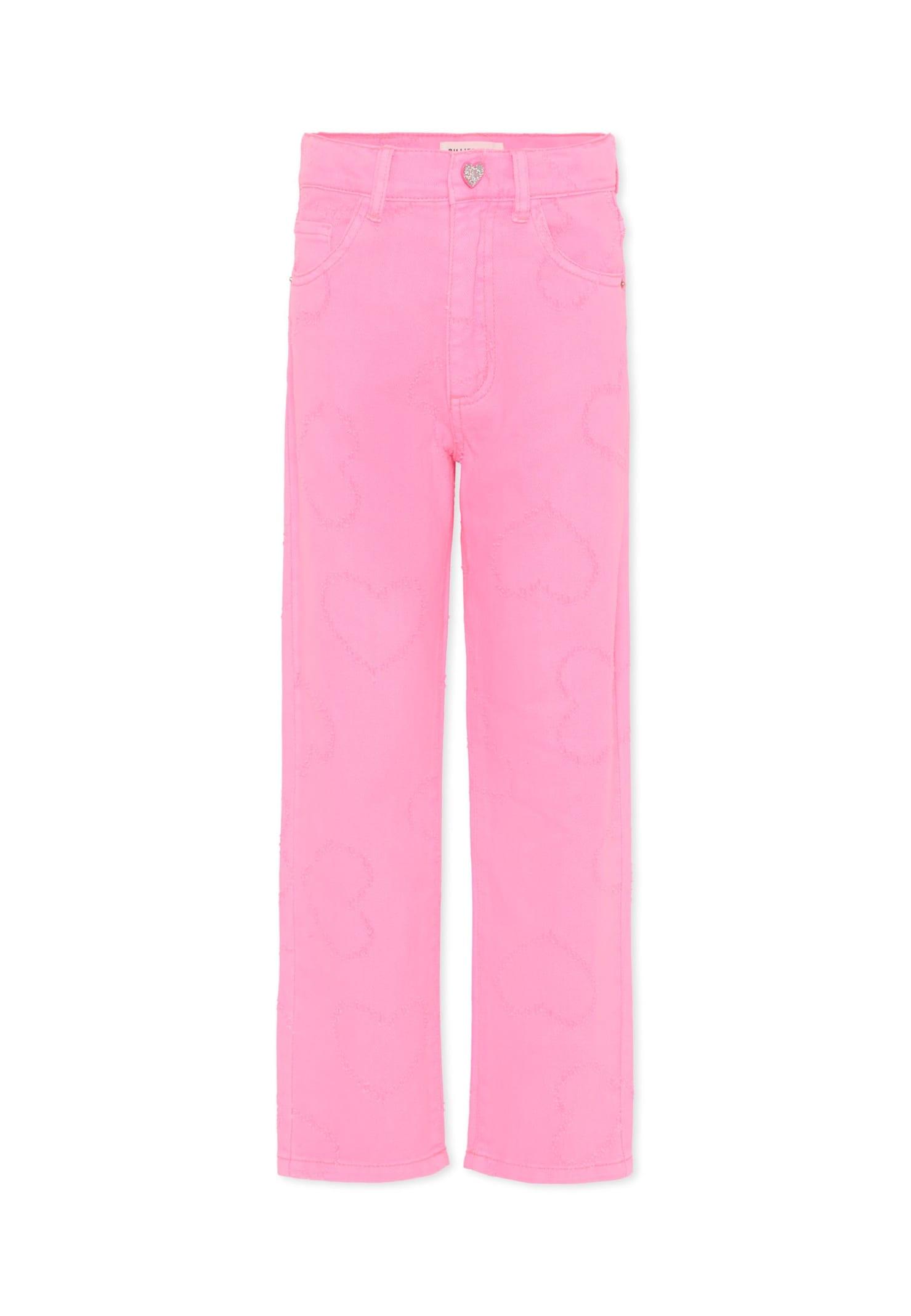 billieblush pink trousers for girl with hearts