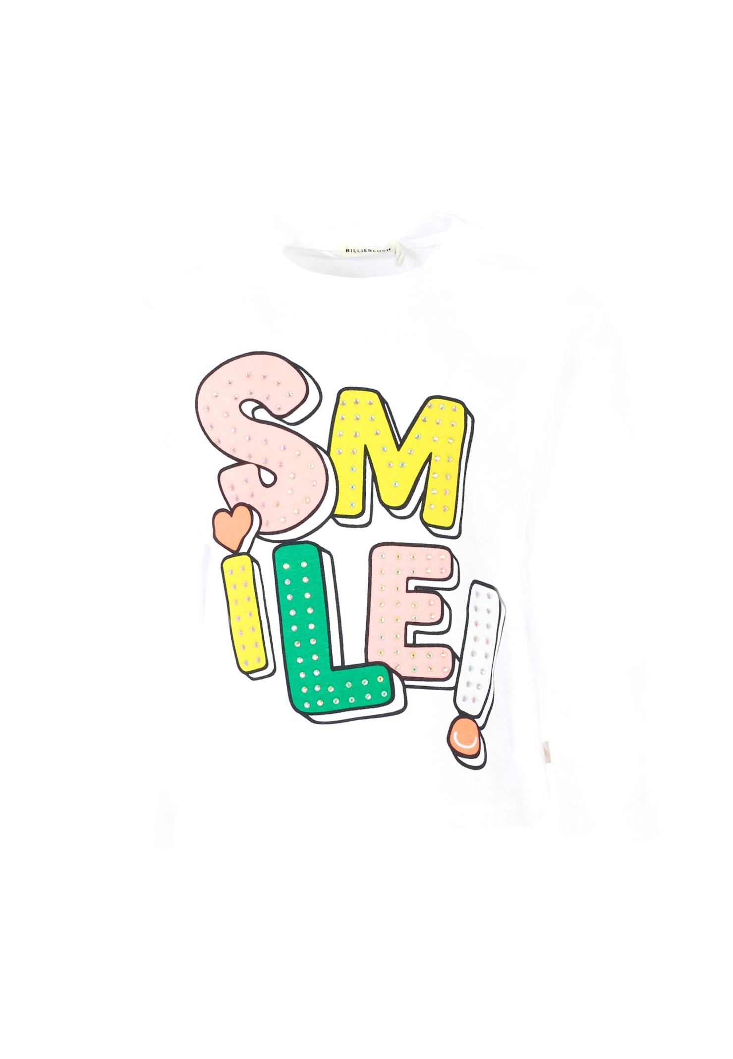 billieblush white t-shirt for girl with writing