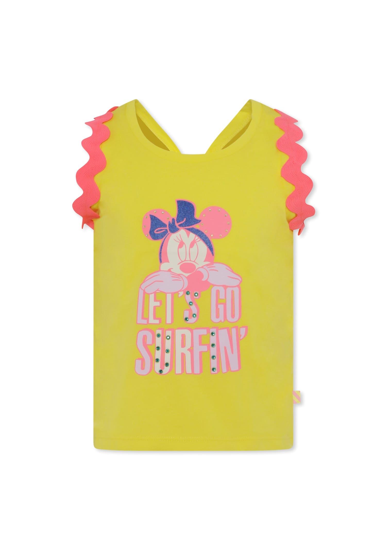 billieblush yellow tank top for girl with minnie