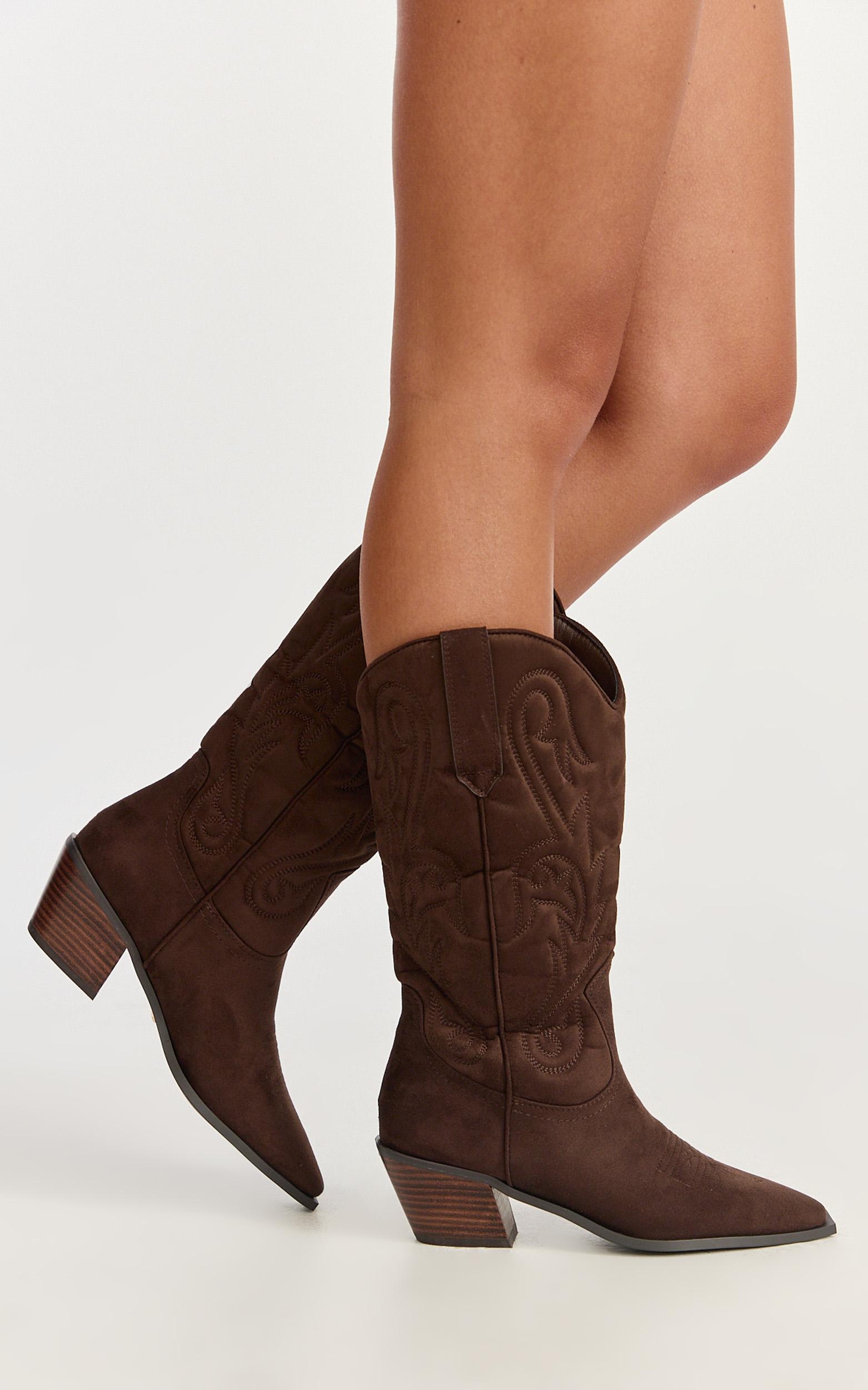 billini - townes boots in dark cacao suede