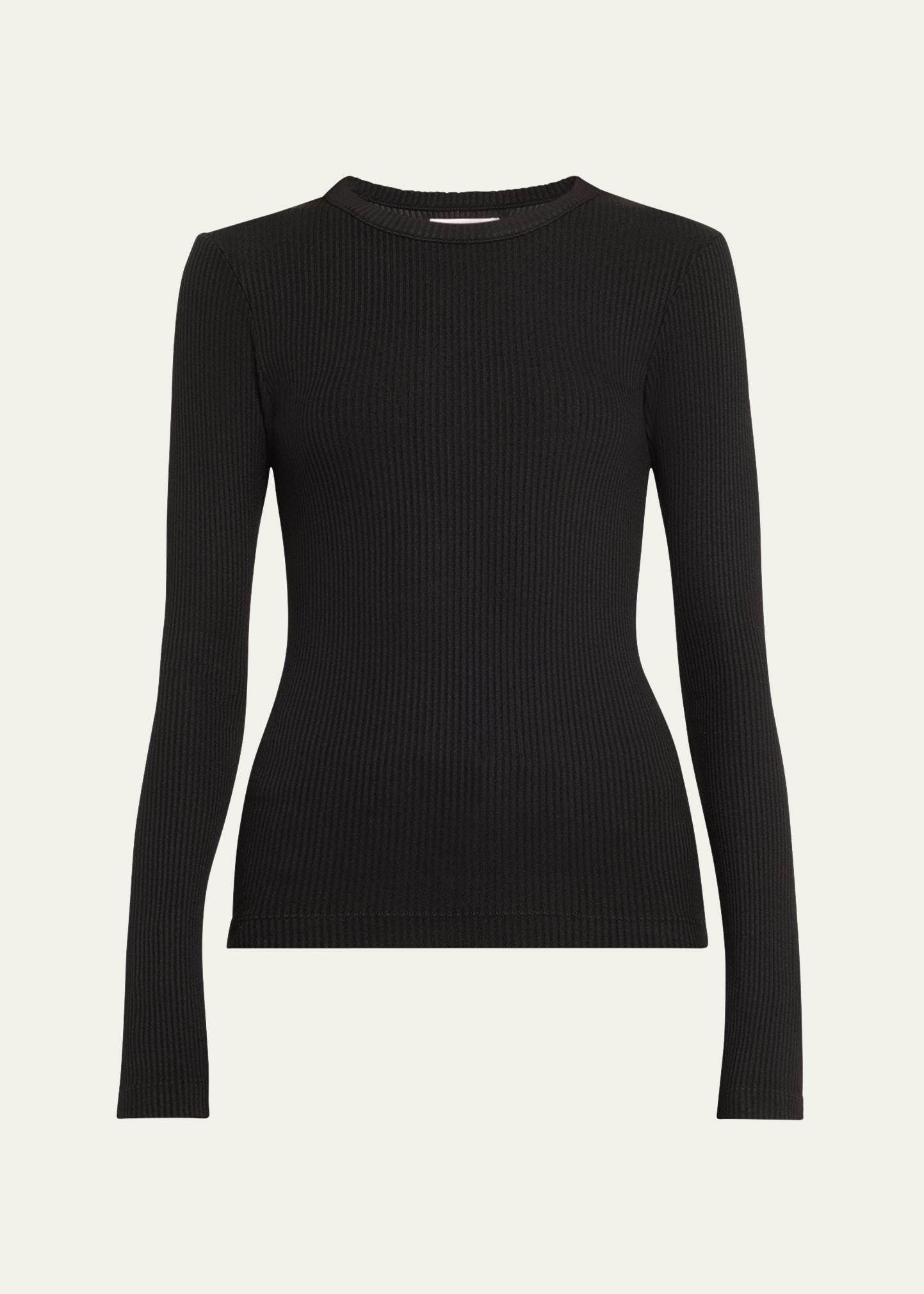 bina rib-knit crewneck top