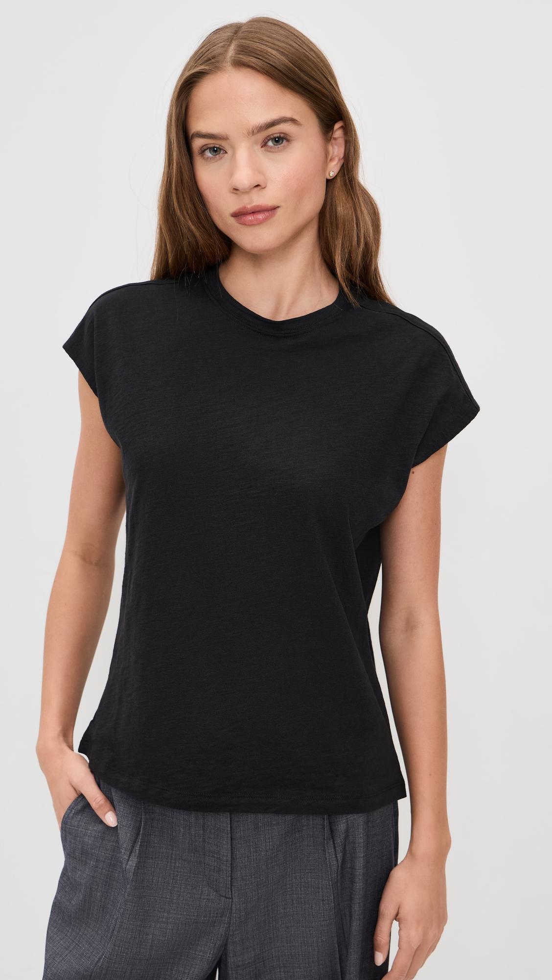 bind neck boxy tee