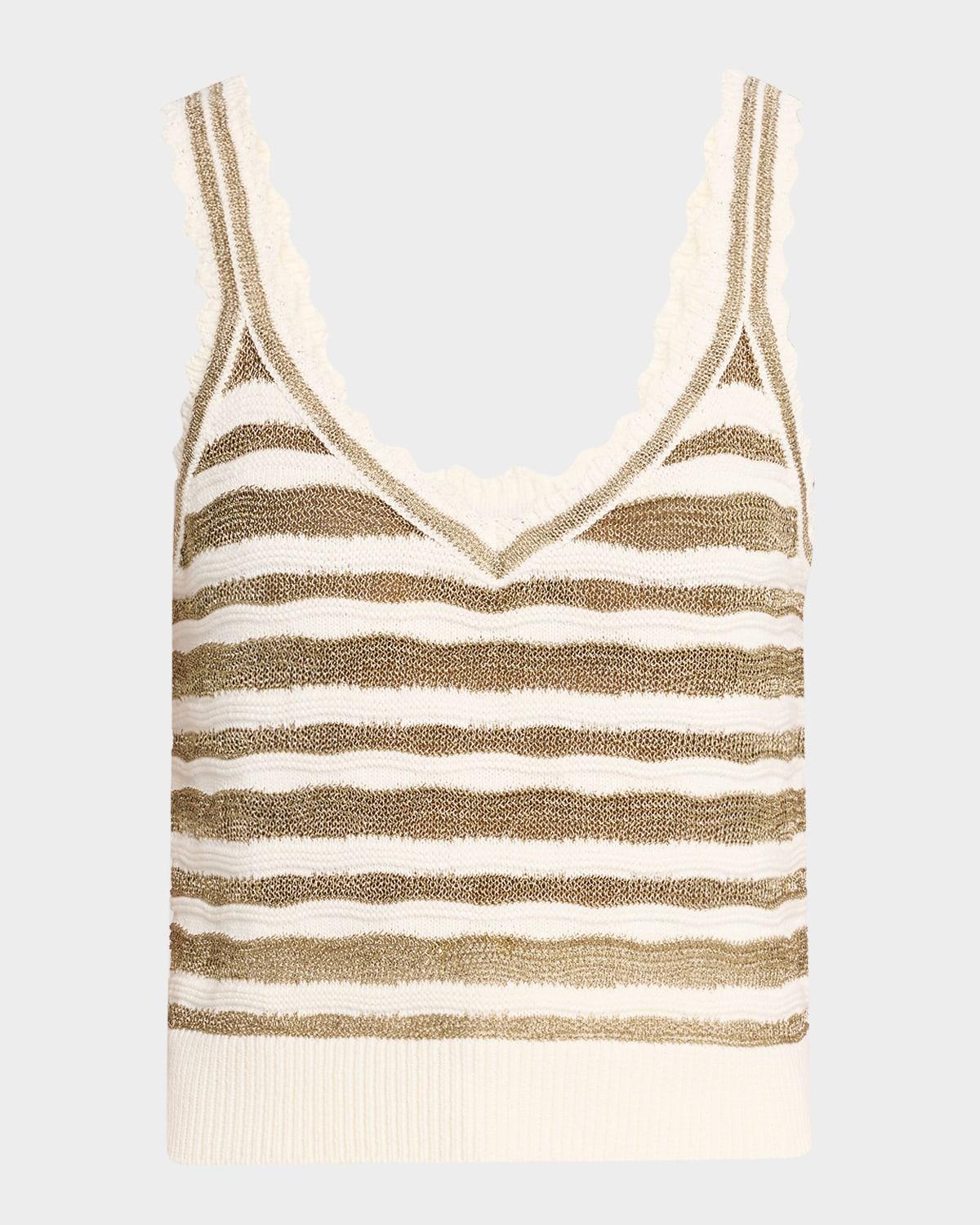 binetto stripe knit tank top