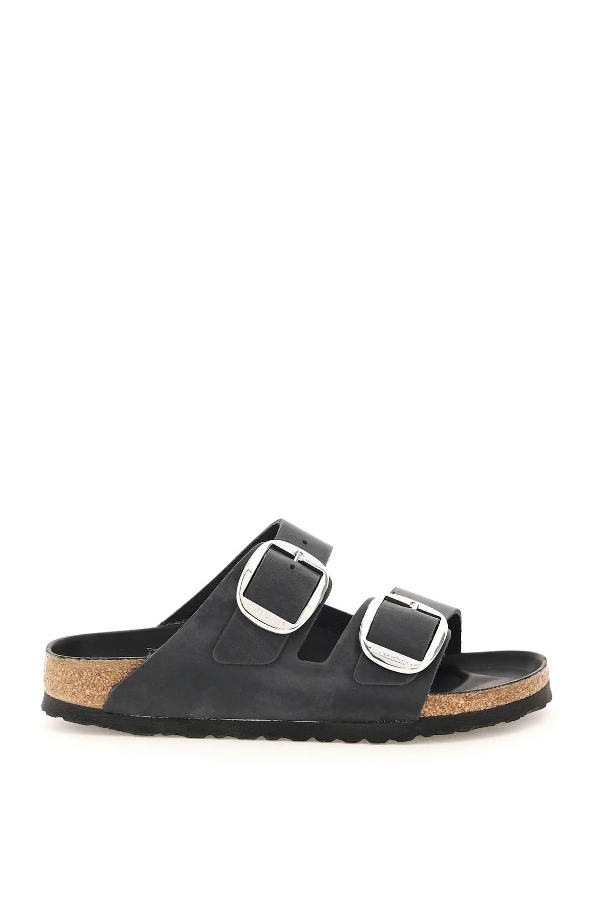birkenstock black leather arizona bs slippers