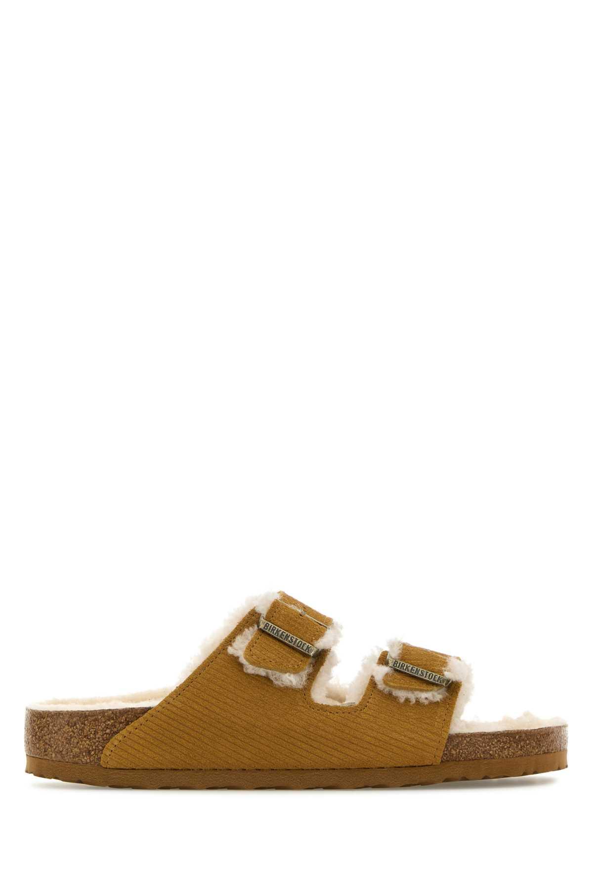 birkenstock mustard suede arizona slippers