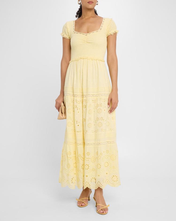 bisolet embroidered maxi dress