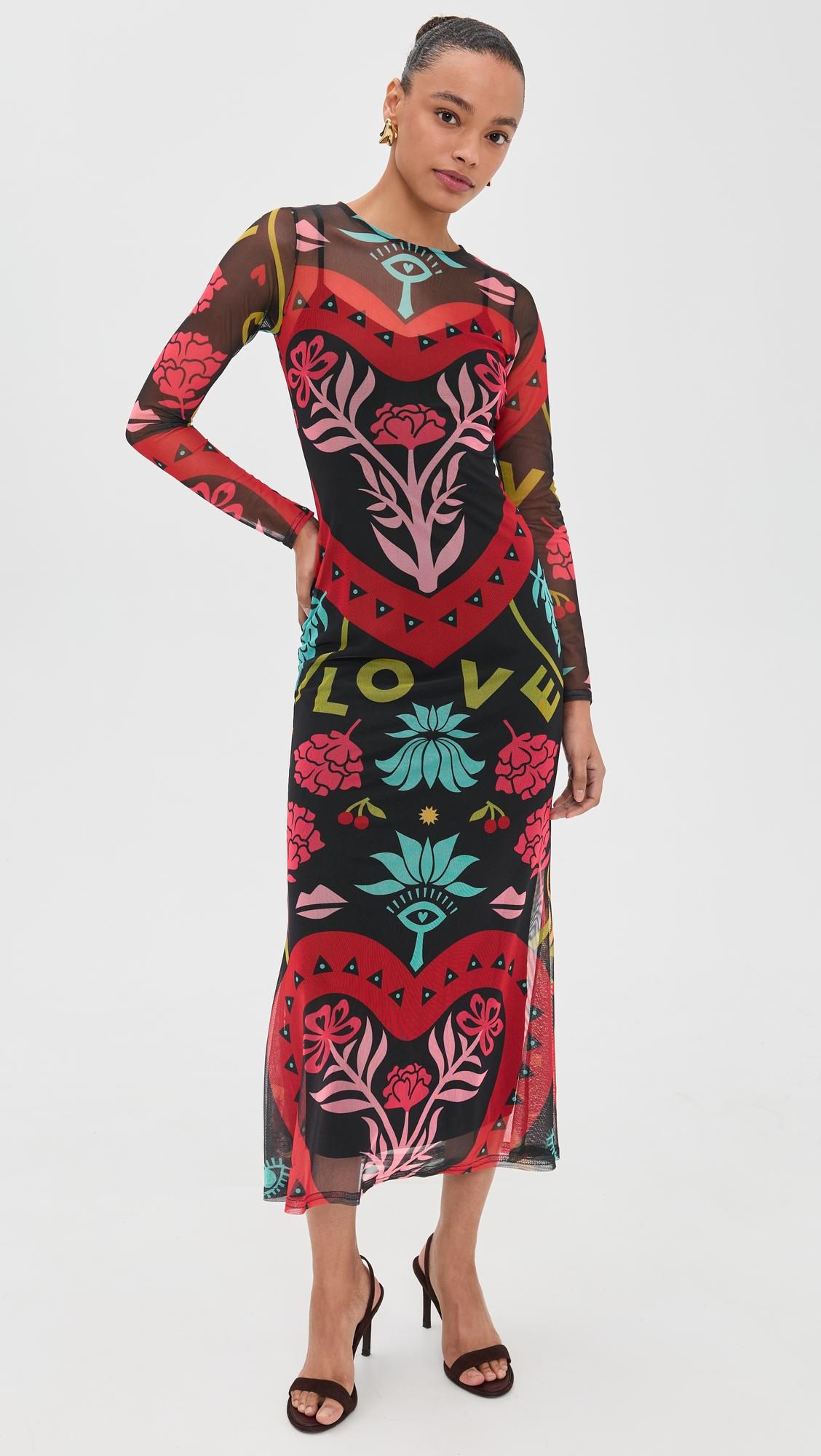 black amara mesh dress