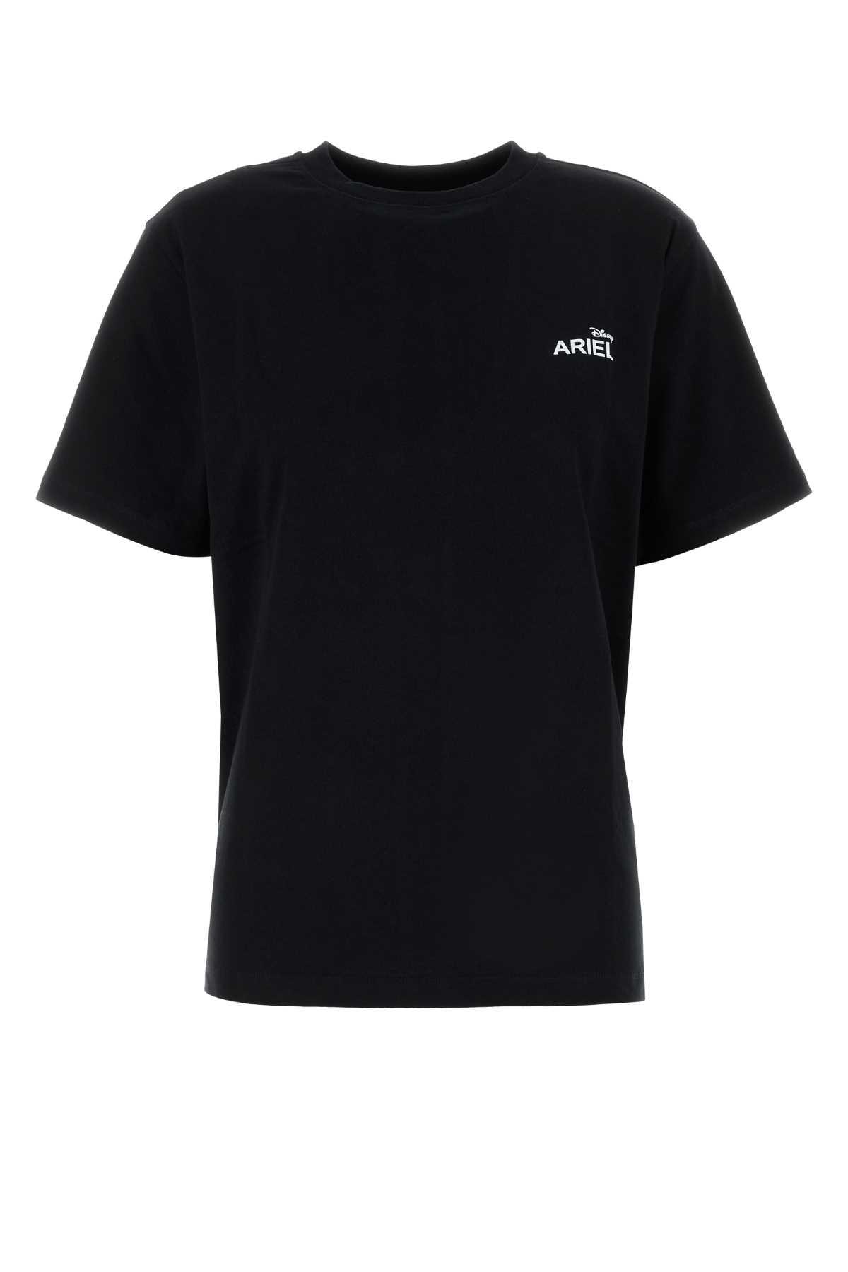 black cotton coperni x disney ariel t-shirt