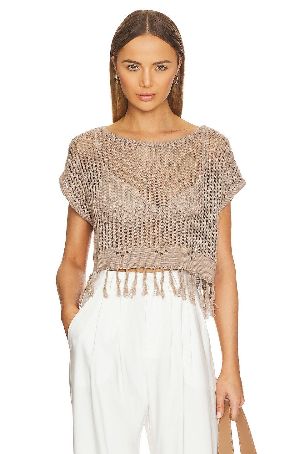 black crochet top