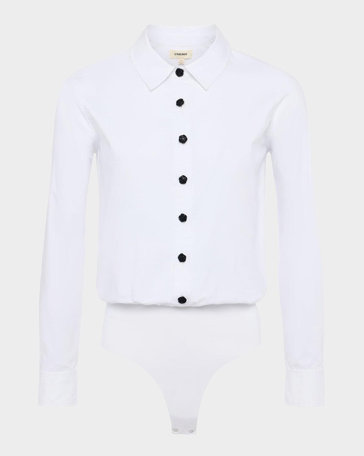 black long-sleeve bodysuit