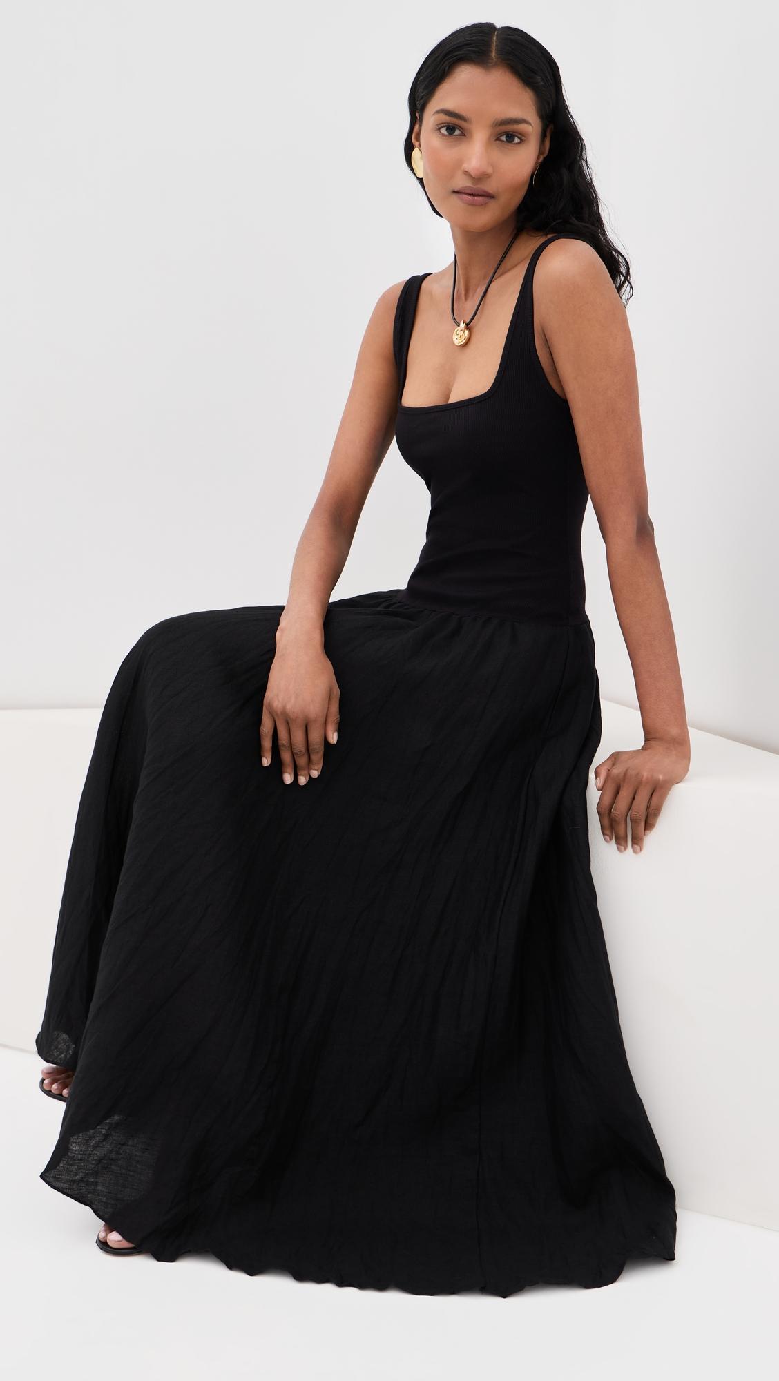 black mariner maxi dress