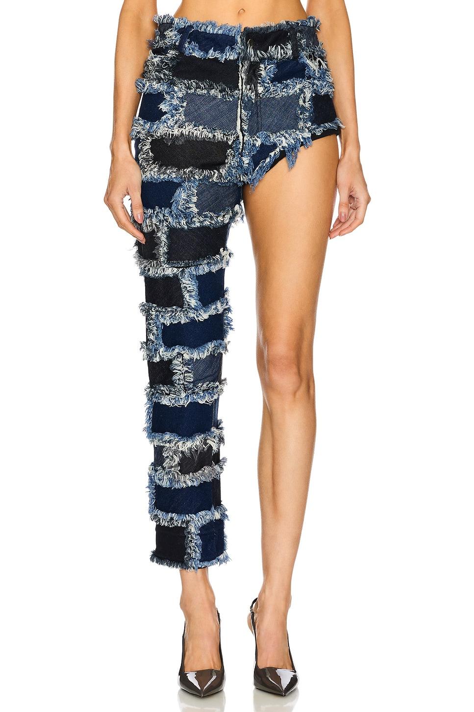black one leg pant