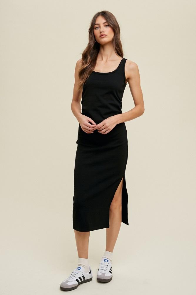 black short sleeve ruched dress