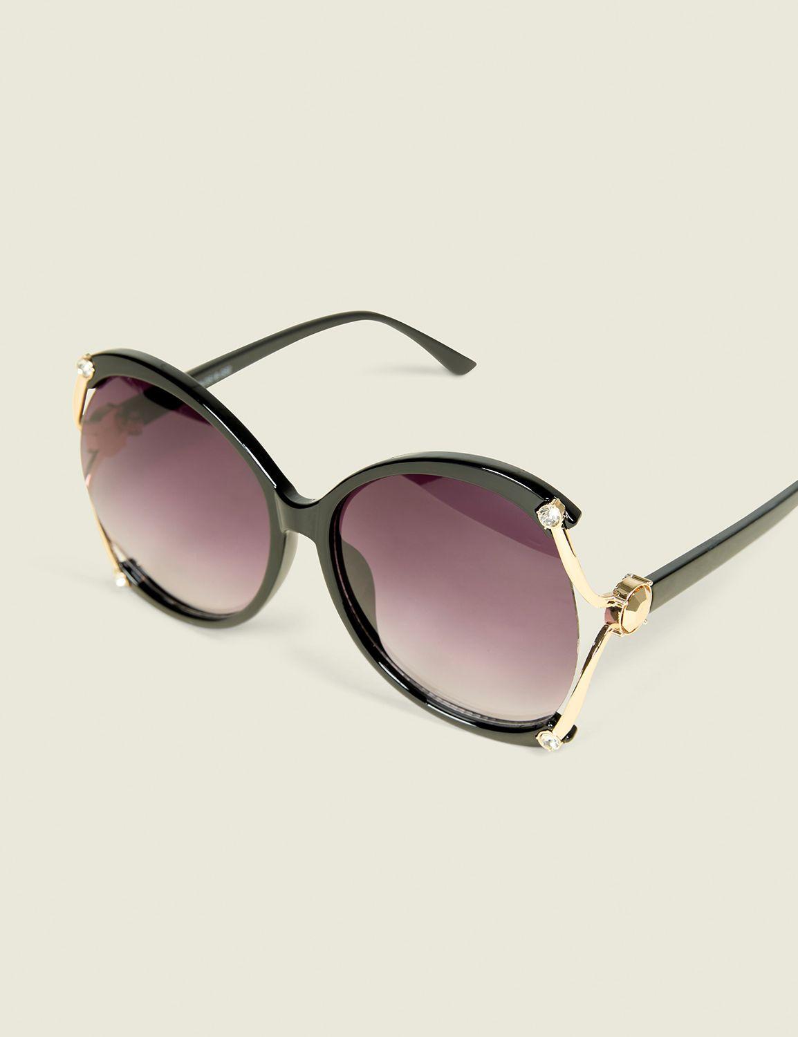 black square frames with gold metal