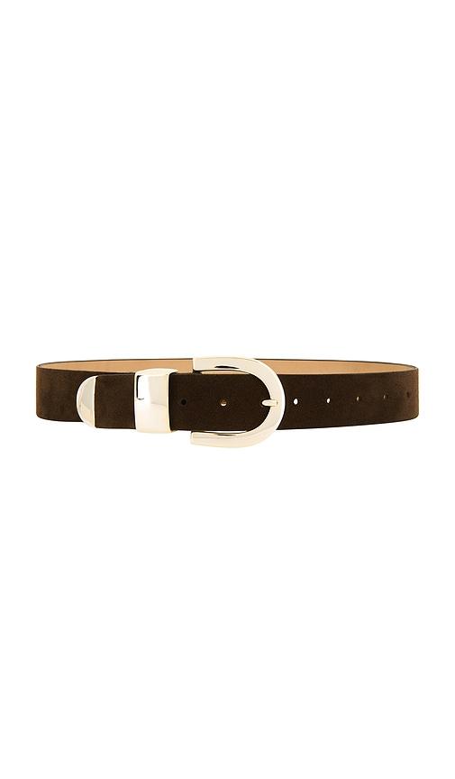 black suede studio mena belt in brown.