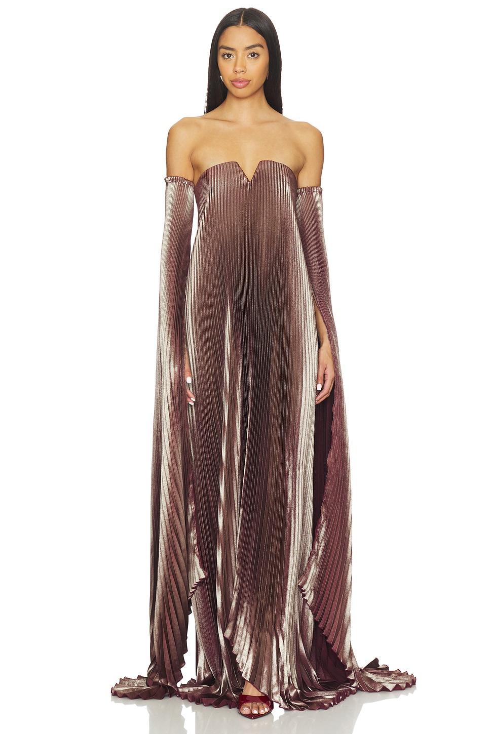 black tie gown with drama sleeves