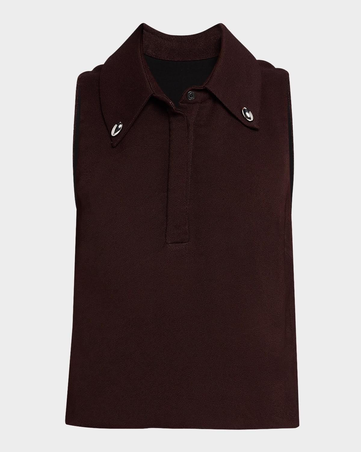 blaine stud-embellished polo top