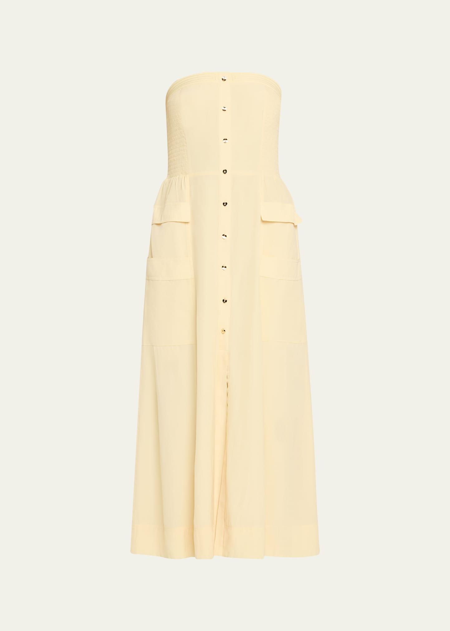 blair strapless midi dress