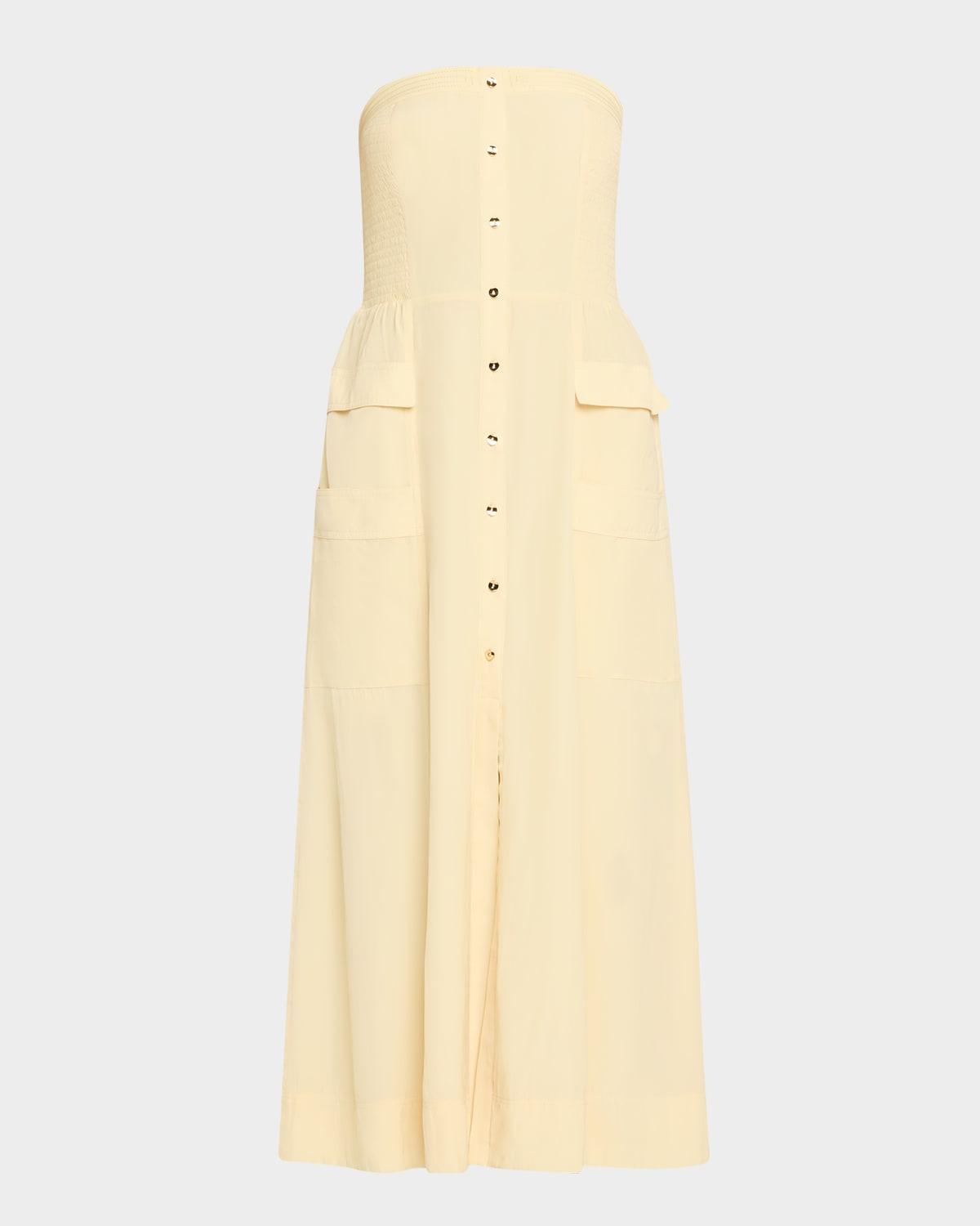 blair strapless midi dress