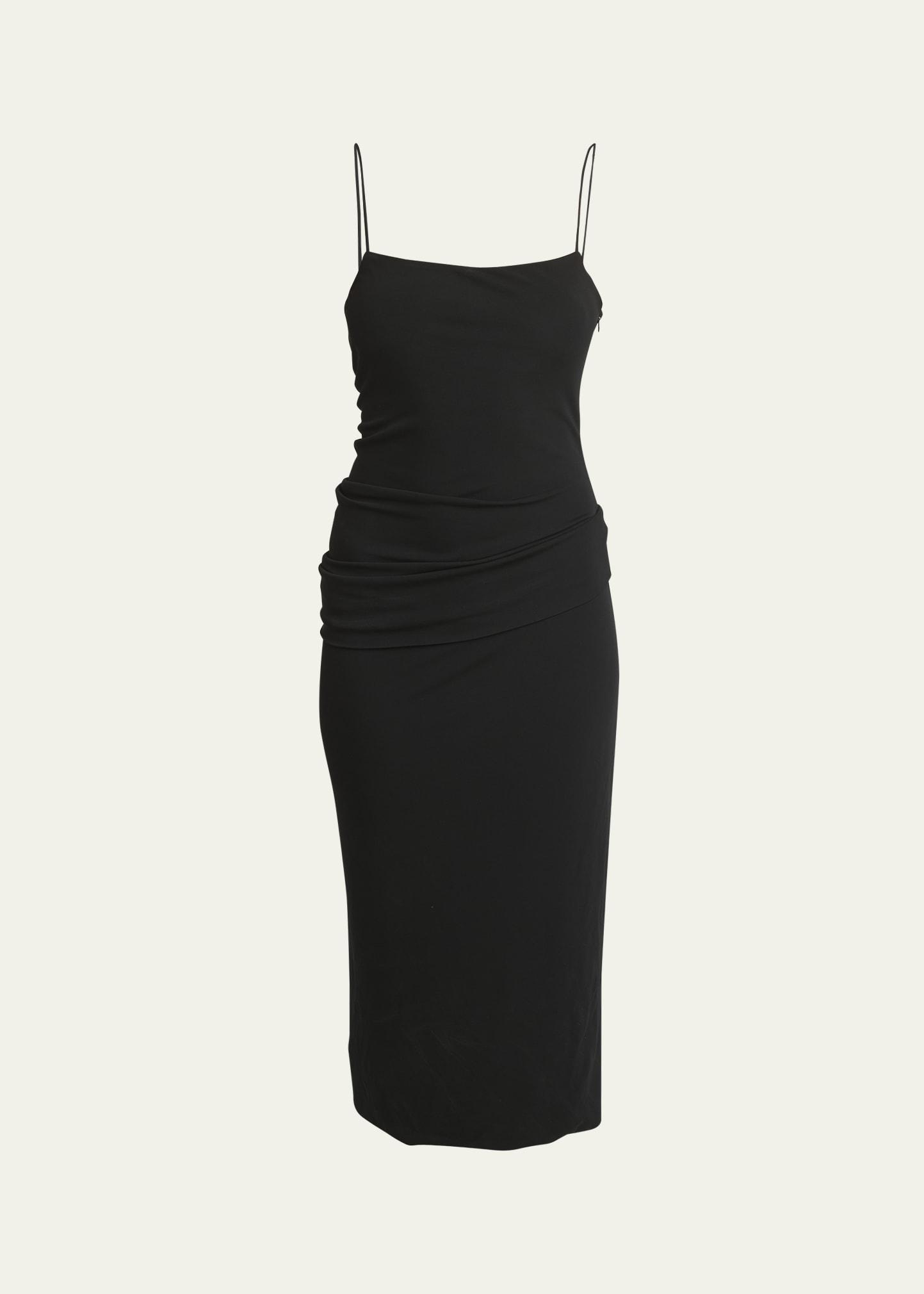blaire draped jersey midi dress