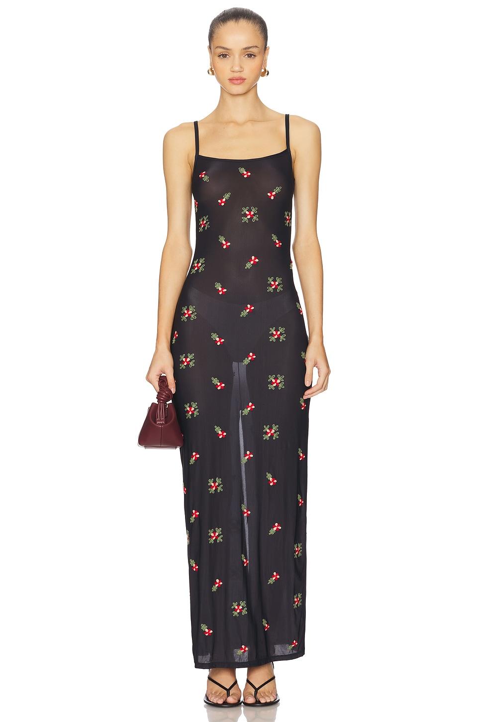 blaire embroidered maxi tank dress