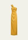 blaise one-shoulder cutout column gown