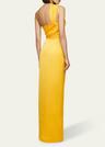 blaise one-shoulder cutout column gown