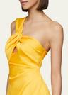 blaise one-shoulder cutout column gown
