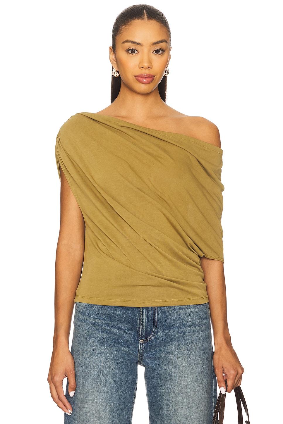 blake knit top in green moss