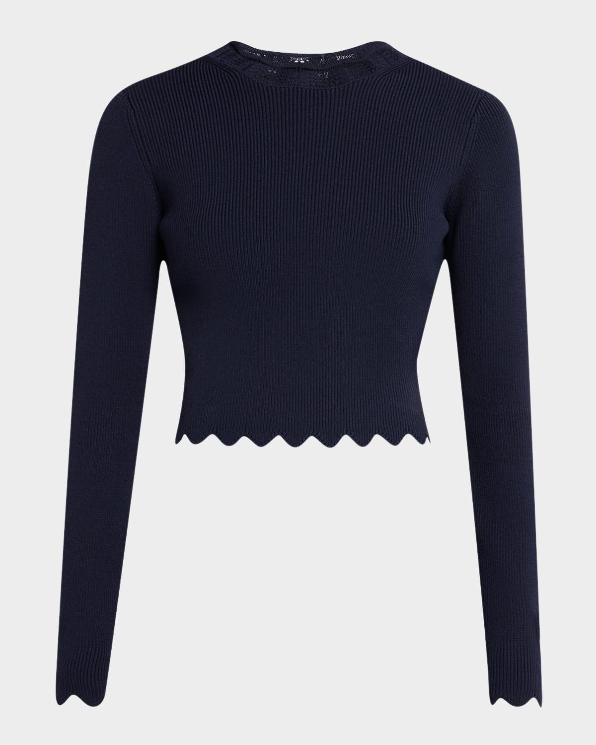 blanca scalloped knit