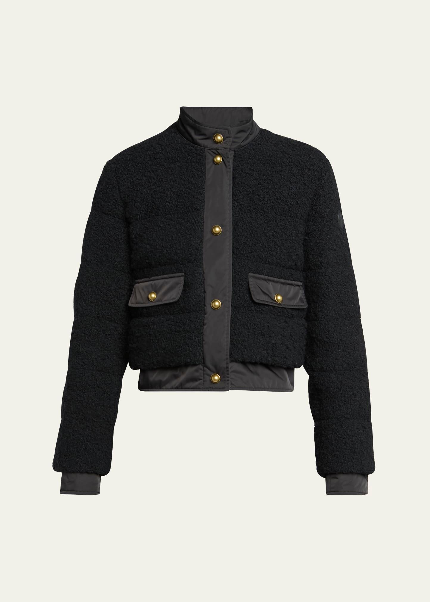 blandy tweed short down jacket