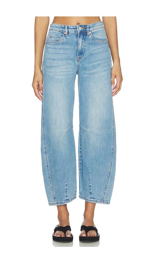 blanknyc barrel leg jeans in denim-medium.