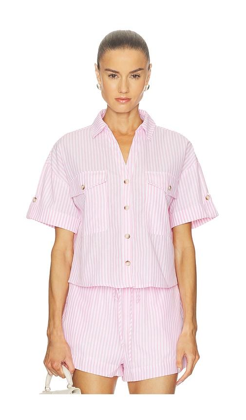 blanknyc button up top in pink.