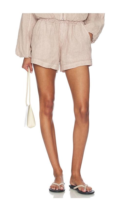 blanknyc high waisted short in pink.